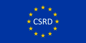 European Flag Emphasizing Corporate Sustainability Reporting Directive